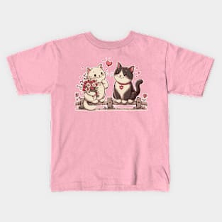 A Pawfect Duet Between Two Hearts Kids T-Shirt